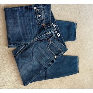 7 for all mankind skinny jean crop